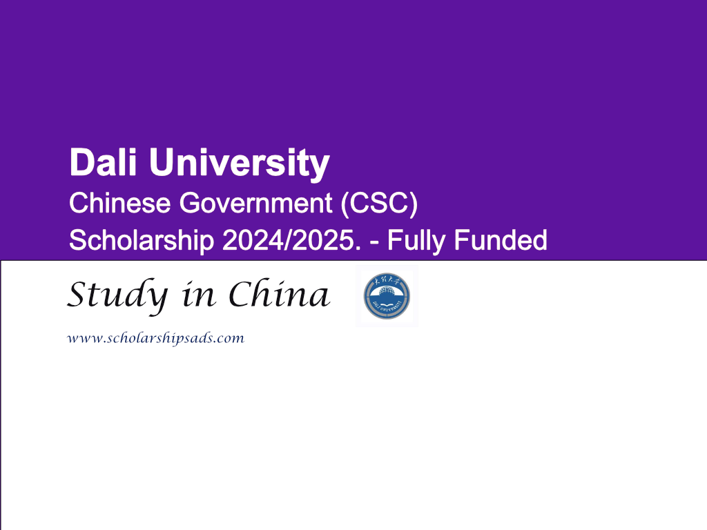 Dali University Chinese Government (CSC) Scholarship 2024/2025. (Fully Funded)